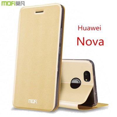 MOFi Case for Huawei nova cover MOFi original Huawei nova case cover nova filp case full cover funda hoesje leather holder filp cover