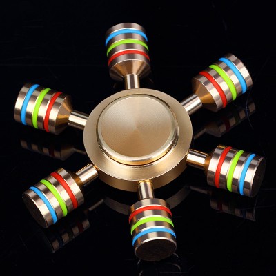 Finger Fidget Toys Rainbow Fidget Spinner Metal Finger Spinner Hand Spinner Brass For Autism Adult Anti Relieve Stress Toy Spiner Fidget Toys for Children Fidget Toys for Adults