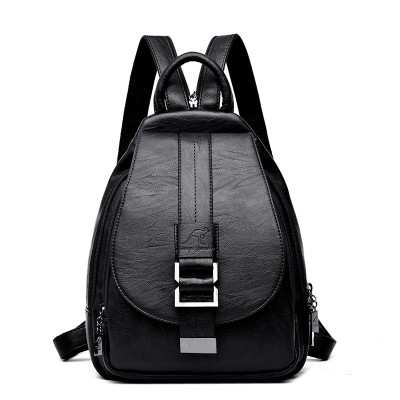 2019 Women Leather Backpacks Vintage Female Shoulder Bag Travel Ladies Bagpack School Bags For Girls