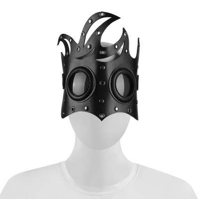 Original New Women Punk Rock Rivet Leather Mask Personality Motobike Mask Halloween Party Steampunk Mask