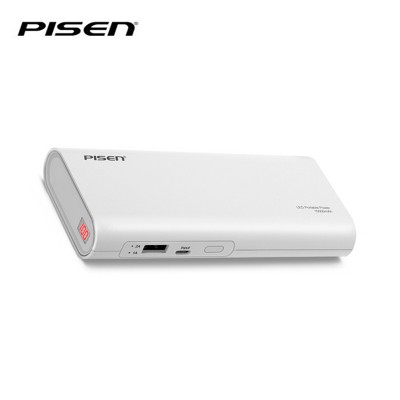 PISEN LED 18650 Power Bank 10000mAh Portable Charger External Battery mobile charger Powerbank for Xiaomi huawei for iphone 6s