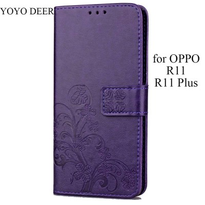 Phone Case For OPPO R11 Plus Case Luxury PU Leather Back Cover Phone Case for OPPO R11/ R11 Plus Case Flip Protective Wallet Type