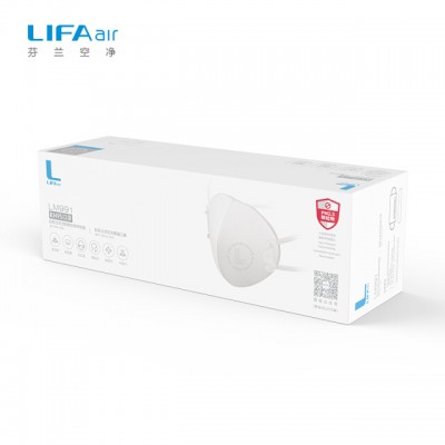 LIFAair LM991 Headless Stereo Skeleton Anti-fog and Dust Respirator Adult White (10 Pack)