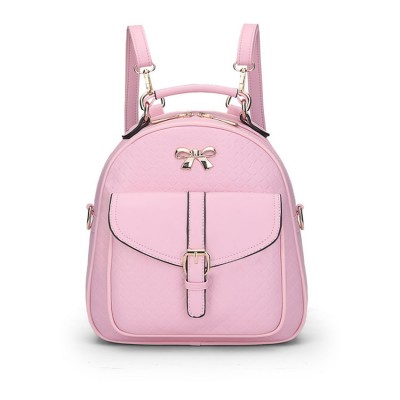 Women Backpacks 2019 Famous Brand High Quality Cute Leather Gilrs School Bags Pink Color Ladies Mini Backpack