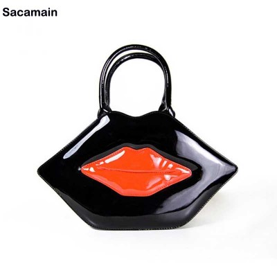 Sexy Bags 2019 High Quality Sexy Red Lips Patent Leather Women Bag Ladies Cross Body Messenger Shoulder Bags Handbags
