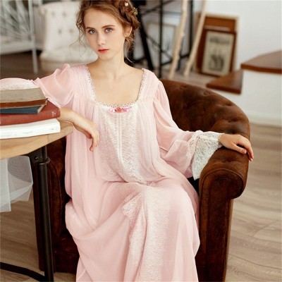 Healthy Home Dress Nightgown Women Plus Size Long White Cotton Sleepwear Flare Sleeve Casual Night Dress Sleep Shirt Lady