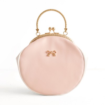 Princess Gothic lolita bag The lovely ladies elegant art pink bow metal decorative Bag Purse Hand satchel buns b0027 