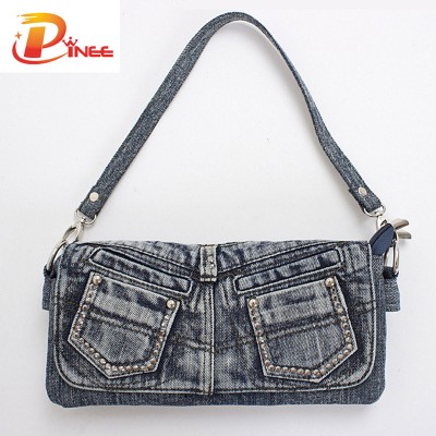 Vintage Denim Shoulder Handbags Casual Lady Handbags Designer Denim Small Shoulder Bag For Girls Leisure Messenger Bags