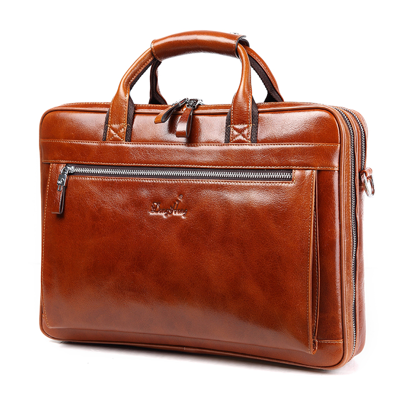 Men/'s Genuine Leather Bag Messenger Laptop Shoulder Business Briefcase Handbag