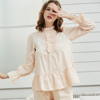 Pajamas For Woman Long Sleeve Pajamas Autumn Cotton Sleepwear Women Lovely Sweet  Pyjamas Ladies Princess Sleep Lounge