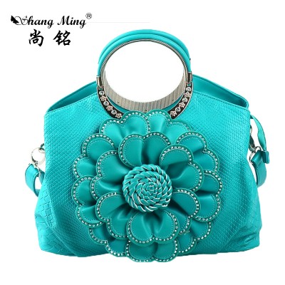 Sexy Bags 2019 Spring Women Shoulder Bags Rose Flower Socialite Handbag Rhinestone Crossbody Bags Luxury PU Sexy Messenger