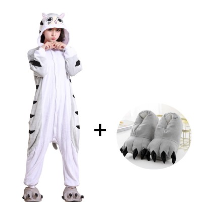 Cartoon Cheese Cat Onesies For Adults Kigurumi Pajamas Flannel One-Piece Pyjama Sleepwear Women Halloween Cosplay Costume Suit