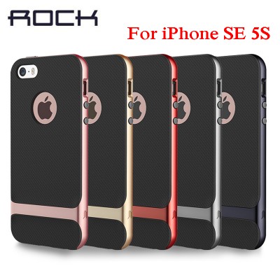 ROCK Case for iPhone SE 5S 5 Silicone Case PC + TPU Armor Cover Case for IPhone 5S SE Case on sales