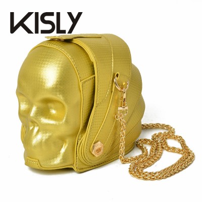 New Arrival Fashion Women Punk Rock Messenger Bags Personality Skeleton Chains Punk Syle Mtorcycle Soulder Bags