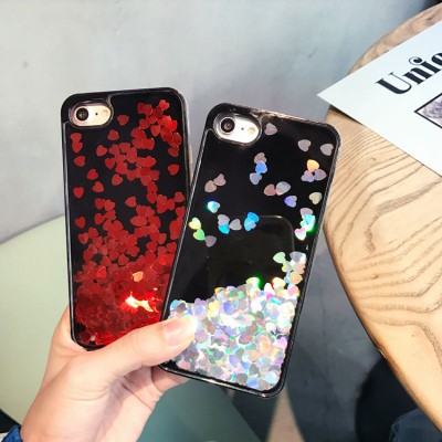 cartoon phone cases Love heart For iPhone 7 7 plus Dynamic Glitter Stars Dynamic Liquid Cartoon Phone Cases Cover For iphone 6S 6 Plus cartoon cases