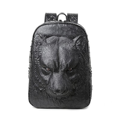 Gothic Steampunk Unique backpack cool bag steampunk fashion 3D Tiger Animal Backpack Women Men Laptop Backpack PU Leather Backpacks Fashion Travel School Computer Rivet Bags for boys girls