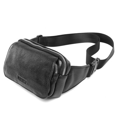 Leather Fanny Pack Wide Strap New Black Leather Fanny Packs Fashion Waist Bum Bag Travel Work Shoulder Bag