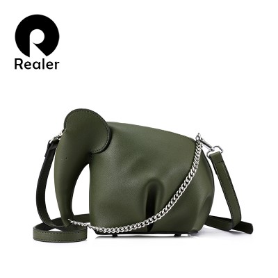 REALER brand new design fashion women small elephant crossbody bag female mini handbag ladies messenger bag 