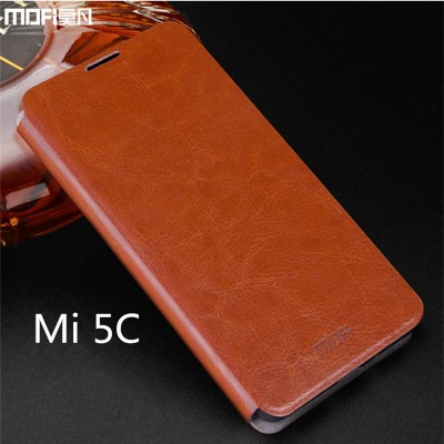 Xiaomi mi5c case cover Mi 5C flip case PU leather kickstand holder MOFi original xiaomi mi 5c capa coque funda housing blue 5.2" 