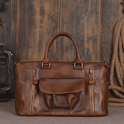 Shoulder Messenger Bags Retro Genuine Leather Lady Female Fashion Women Vintage Style Hand Bag Laptop  Designer Leather Handbag 