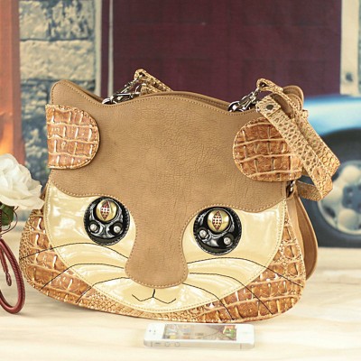 Fashion Unique Cat Shaped Animal Purse and Handbags with Chain Strap Unique Exotic Womens Personality Handbags Shoulder Crossbody Bags