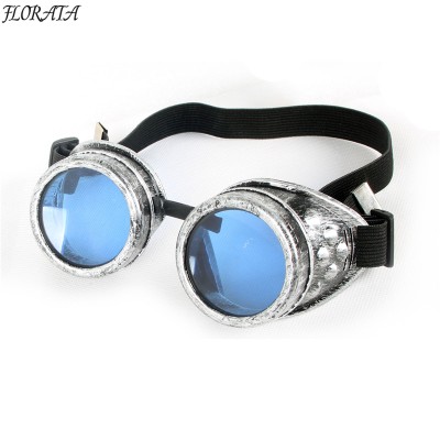 2019 fashion new vintage sunglasses old Silver womens sunglasses man  Steampunk 5 color Gothic Retro Style Goggles colorful Lens