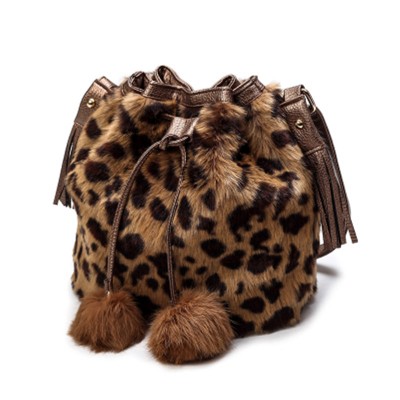 Sexy Bags 2019 New Arrival Rabbit Fur Shoulder Bags Fashion Women's Favorite  Messenger Bags Black Grey Sexy Leopard Lady's Bags