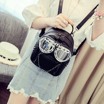 Lovely Mini backpack Fashion Women Eyes Decoration Shoulder Girl Casual Small Backpack Rivet Bag