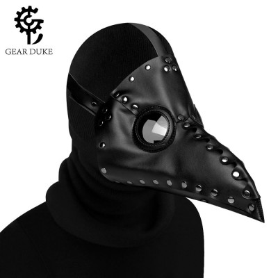 Steampunk Bird Mask Plague Doctor Mask Gear Duke Unisex Plague Bird Doctor Nose Cosplay Fancy Gothic Steampunk Mask costume for Masquerade Party Halloween