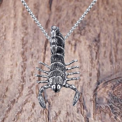 Mens Scorpio Necklaces Unique Large Scorpion Decoration Stainless Steel Punk Style Pendant Necklace Men Jewelry