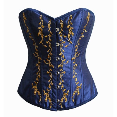 Womens Sexy Gothic Victorian Steampunk Corset Dress Leather Overbust Corsets and Bustiers Skirt Party Waist Trainer