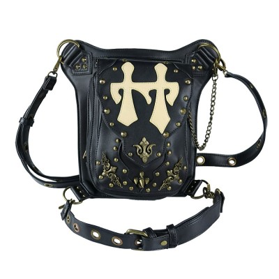 Versatile Steampunk Messenger Bags Vintage Rivet And Thread Design Retro Waist Bag Men Women Crossbody Shoulder Phone Bags