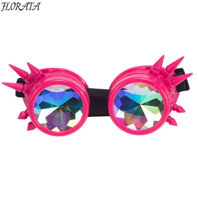 red Fashion Woman Steampunk Goggles Sunglasses Vintage Cool Goggles gothic Goggles Colorful Lens Eyewear Gothic