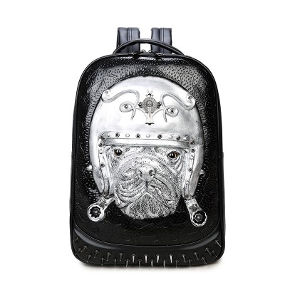 2019 3D Leather Animal Men Backpack Gothic Steampunk Unique backpack cool bag steampunk fashion Rivets Backpack Bag for Teenage Fashion Travel Laptop Bags