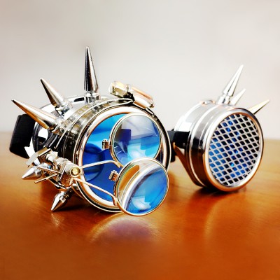 Original Blue Steampunk Goggles Sunglasses Steampunk Props Cosplay Props Bar for sale