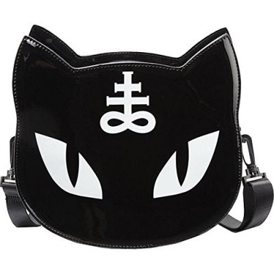 Gothic Pentagram Occult Illuminati Dark Black Punk Cat Messenger Bag Handbag Harajuku 