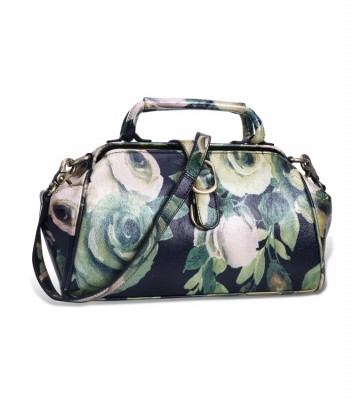 New Vintage Style Womens Hand Bag Embossed Flower Shoulder Bag Ladies Fashion Real Leather Bag Brand Designer Luxury Tote Bags 
