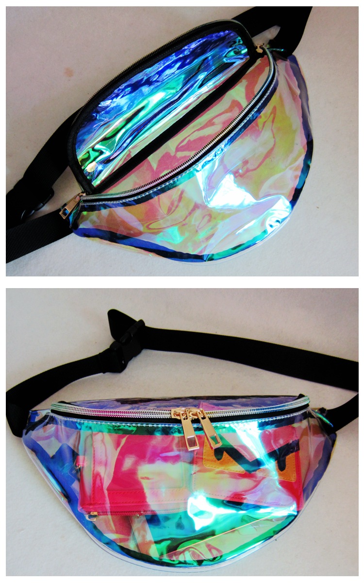 FREE! 0$ Rainbow Transparent Bag Punk FANNY PACK Punk Bum Bag Chic ...