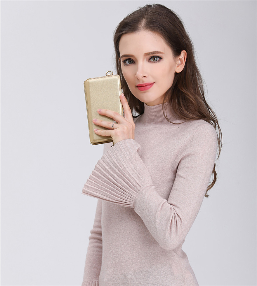 Golden Purse and Phone Case Bag Multi-function Phone case Messenger Bag for Iphone 6/6s/6 plus/6s plus/7 plus/8 plus/ 7/8/x Samsung s8/s8 plus Cell Phone Bag with Shoulder Strap Small Phone Bag Cell Phone Pouch Purse Purse with Phone Holder