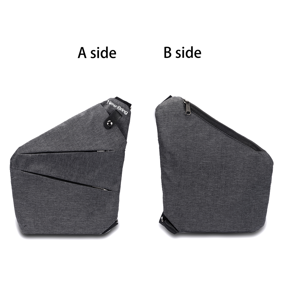 NewBring Compact Single Shoulder Bags for Men Waterproof Nylon Crossbody bags Male Messenger Bag Multipurpose Daypack Single Shoulder Bags