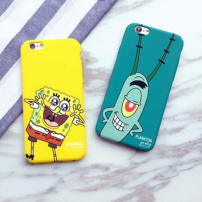Spongebob Phone Case Spongebob Iphone 6 Case Lovely Cartoon SpongeBob Patrick Frosted PC Phone Case Cover for Apple iPhone 6 6S 6S 7 plus