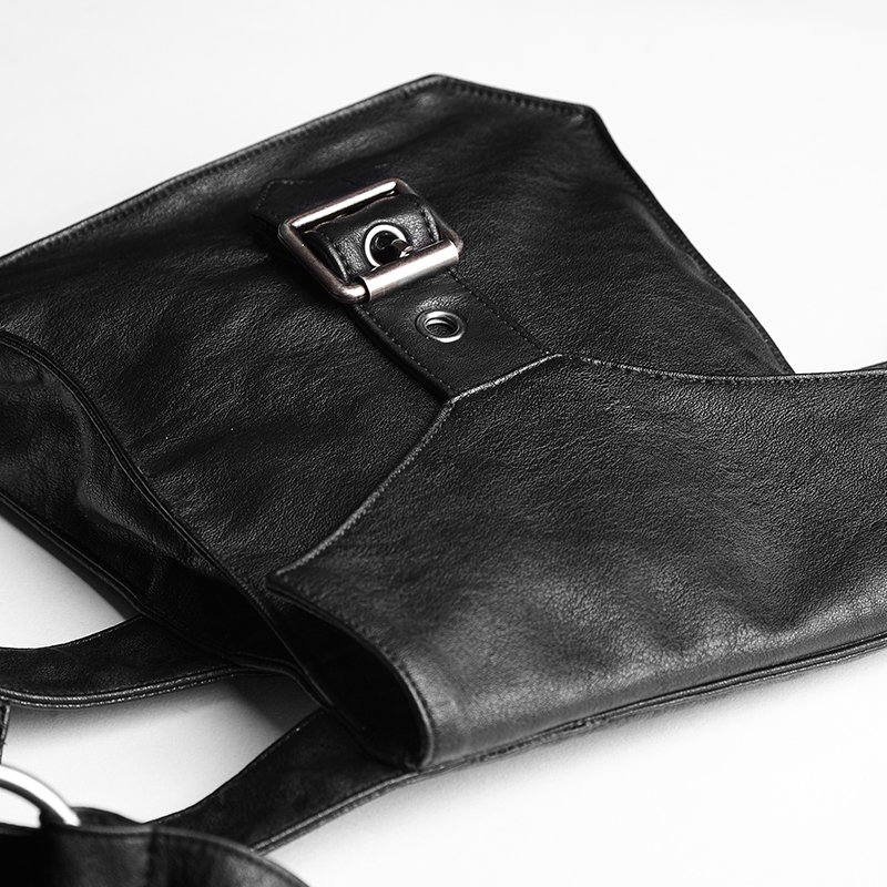 Custom Steampunk Suspenders with Two Pockets Black Steampunk Drop Waist Belt Bag