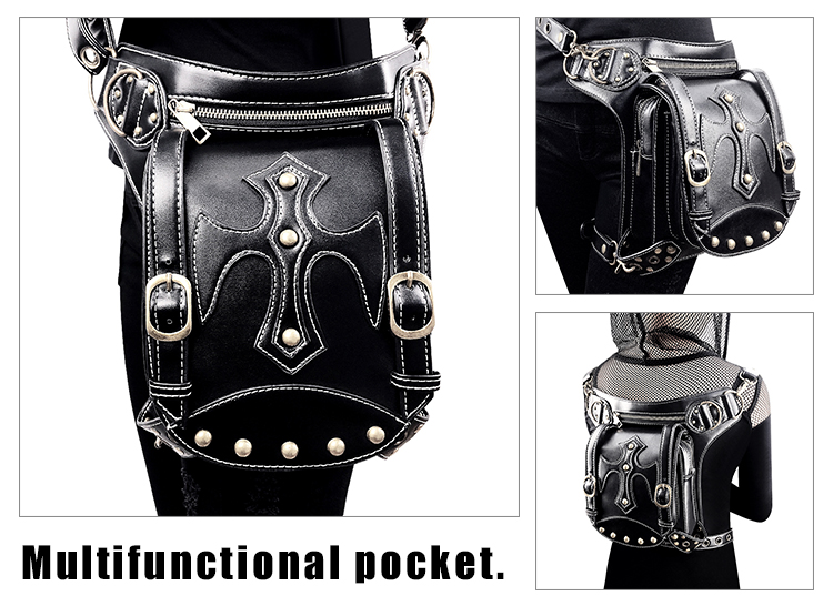 Original Bag Steampunk Thigh Waist Belt Bag Vintage Leather Steampunk Shoulder Crossbody Multifunctional Bag Backpack