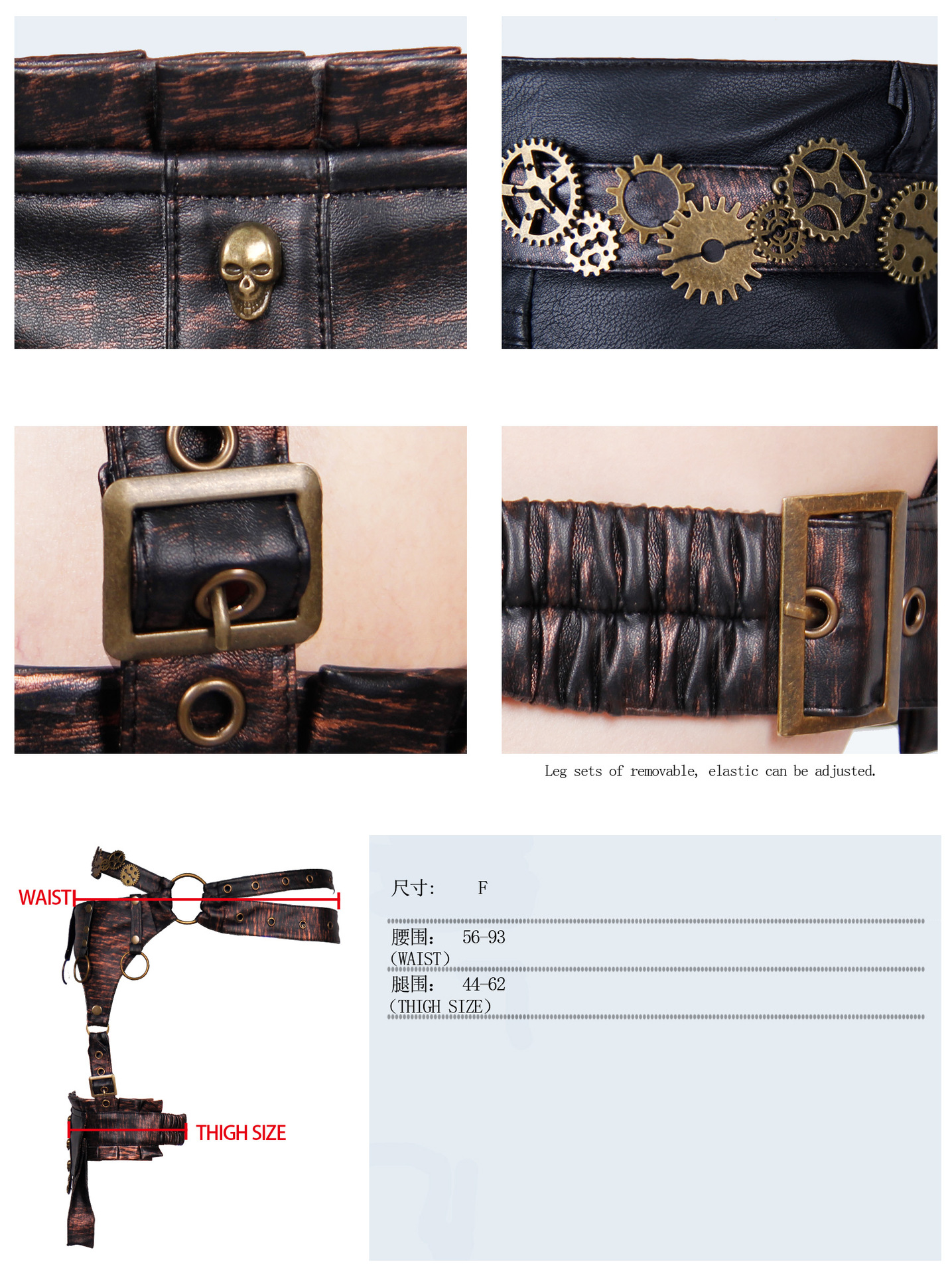 Best Motorcycle Leg Bag Leather Skull Gear Steampunk Thigh Waist Belt Bag Mini Motorcycle Bag