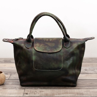 Designer Handbags High Quality Head Layer Cowhide Retro Shoulder Hand Bag Genuine Leather Vintage Totes Hobos Tote Bags Women 