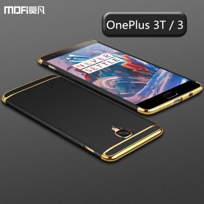 Oneplus 3T case cover black oneplus 3 case one plue 3t MOFi original back case 3 in 1 joint cover luxury capa coque funda