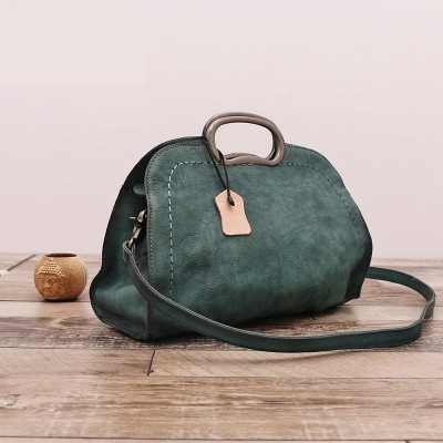 New Vintage Genuine Leather Handbag Women Fashion Shoulder Bag Designer Retro Style Cowhide Hobo Female Totes Bolsas Femininas 