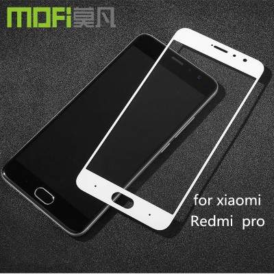 xiaomi redmi pro glass full screen protector Protective Film redmi pro tempered glass mofi original gold edge 9H 2.5D 5.5 inch 