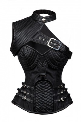 Punk Rave Vintage Black Armor Corselet Corset Burlesque Steampunk Corsets Bustiers Korsett For Women Gothic Clothing Plus Size