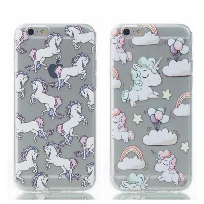 cartoon phone cases New Transparent Softphone Case For Apple iphone 6s case Cute Ma Unicorn Cartoon Pattern For iphone 6 6s 7 plus case cover cartoon cases